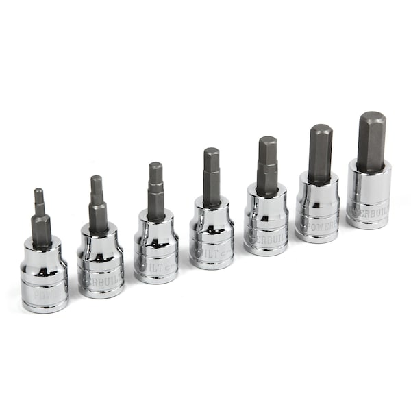 7Pc 3/8" Drive Metric Hex Bit Sockets